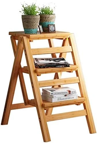 Portable Step Stoo - Folding Wood For Adult Folding Ladder |Ladder-Shaped Plant Stand Display Rack Shelf (Size : 4 Tier) (Size : 4 Tier) (4 Tier) (4 Tier) 8 Portable Step Stoo - Folding Wood For Adult Folding Ladder |Ladder-Shaped Plant Stand Display Rack Shelf (Size : 4 Tier) (Size : 4 Tier) (4 Tier) (4 Tier) - Image 6