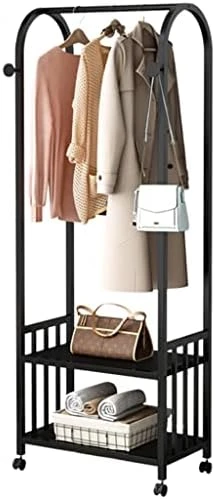 NEPHEW Home Hotel Hall Tree Clothing Rack With 2 Tier Metal Basket For Home Bedroom Laundry Small Place Entryway (Color : Black, Size : 60 * 35 * 170cm) 11 NEPHEW Home Hotel Hall Tree Clothing Rack With 2 Tier Metal Basket For Home Bedroom Laundry Small Place Entryway (Color : Black, Size : 60 * 35 * 170cm) - Image 9
