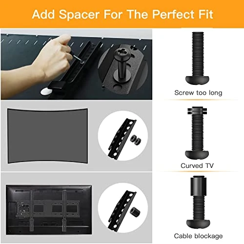 Universal TV Mounting Hardware Kit Fits Most TVs Up To 80 Inches, VESA Wall Mount M4, M5, M6, M8 Screws, Spacers And Washers, Works With Most TV/Monitor Mounts, PGUHP2, Black 5 Universal TV Mounting Hardware Kit Fits Most TVs Up To 80 Inches, VESA Wall Mount M4, M5, M6, M8 Screws, Spacers And Washers, Works With Most TV/Monitor Mounts, PGUHP2, Black - Image 3