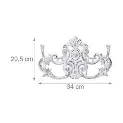 Relaxdays Wall-Mounted Coat Rack, 4 Hooks, Cast Iron, Country House Style, H X W X D: 20.5x34x12.5 Cm, Diff. Colours 13 Relaxdays Wall-Mounted Coat Rack, 4 Hooks, Cast Iron, Country House Style, H X W X D: 20.5x34x12.5 Cm, Diff. Colours -Amazon Store 411Mb7os9vL