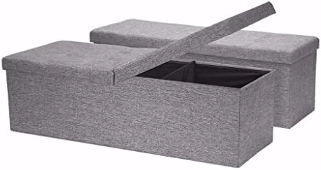 Otto & Ben 30" Storage Ottoman With SMART LIFT Top, Upholstered Tufted Bench, Foot Rest, Dark Grey 14 Otto & Ben 30" Storage Ottoman With SMART LIFT Top, Upholstered Tufted Bench, Foot Rest, Dark Grey - Image 12