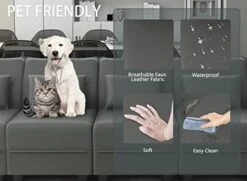 LLappuil Oversized Modular Sofa U Shape Sectional Sofa Set With Storage, Large Corner Sleeper Couch With Reversible Chaise, Faux Leather Fabric Waterproof Sofa, Dark Grey -Amazon Store 411SwN12gDL