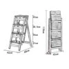 ATAAY Ladders Telesstep Ladder,Folding Step,Wooden Lightweight And Foldable For Child Adult/Black