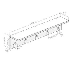 Mobili Fiver, Wall Coat Hanger, Rachele, 31.49 In, Concrete Black, Laminate-Finished/Aluminium, Made In Italy 10 Mobili Fiver, Wall Coat Hanger, Rachele, 31.49 In, Concrete Black, Laminate-Finished/Aluminium, Made In Italy -Amazon Store 411XhawCtLL 1