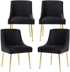 ZHENGHAO Velvet Dining Chairs Set Of 6, Modern Accent Kitchen Chairs With Gold Legs Upholstered Guest Chairs For Living Room/Kitchen/Restaurant, White 27 ZHENGHAO Velvet Dining Chairs Set Of 6, Modern Accent Kitchen Chairs With Gold Legs Upholstered Guest Chairs For Living Room/Kitchen/Restaurant, White -Amazon Store 411Yk2JLD2L. AC