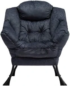 AcozyHom Modern Large Cotton Fabric Lazy Chair,Accent Contemporary Lounge Chair, Single Steel Frame Leisure Sofa Chair With Armrests And A Side Pocket, Smoky Grey 25 AcozyHom Modern Large Cotton Fabric Lazy Chair,Accent Contemporary Lounge Chair, Single Steel Frame Leisure Sofa Chair With Armrests And A Side Pocket, Smoky Grey -Amazon Store 411cqRWsCoL. AC