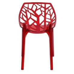 LeisureMod Modern Cornelia Dining Chair, Transparent Red -Amazon Store 411dIZXpPgL