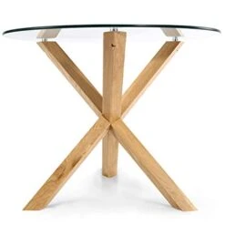 POLY & BARK Kennedy 37.4" Round Dining Table, Natural -Amazon Store 411e3bgXIGL