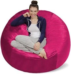 Sofa Sack - Plush Ultra Soft Bean Bags Chairs For Kids, Teens, Adults - Memory Foam Beanless Bag Chair With Microsuede Cover - Foam Filled Furniture For Dorm Room - Charcoal 5' (AMZBB-5SK-CS03) -Amazon Store 411gaq1HGhL. AC