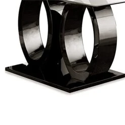 Furniture Of America Quezon Dining Table, 54" X 17.75" X 26.25", Black -Amazon Store 411mRgWsmkS