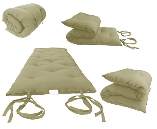 Queen Size Tan Traditional Japanese Floor Futon Mattresses, Foldable Cushion Mats, Yoga, Meditaion 60" Wide X 80" Long 3 Queen Size Tan Traditional Japanese Floor Futon Mattresses, Foldable Cushion Mats, Yoga, Meditaion 60" Wide X 80" Long