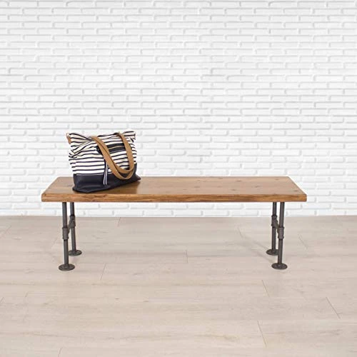 Pipe And Cedar Wood Mudroom And Entryway Storage Bench, Solid Cedar Wood With Pipe Base By William Roberts Vintage 8 Pipe And Cedar Wood Mudroom And Entryway Storage Bench, Solid Cedar Wood With Pipe Base By William Roberts Vintage - Image 6