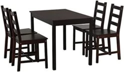 HOMCOM 5 Piece Dining Room Table Set, Wooden Kitchen Table And Chairs For Dinette, Breakfast Nook, Chestnut Brown 16 HOMCOM 5 Piece Dining Room Table Set, Wooden Kitchen Table And Chairs For Dinette, Breakfast Nook, Chestnut Brown -Amazon Store 4122ASdAOQL. AC