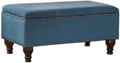 Homepop Home Decor | Upholstered Storage Bench With Nailhead Trim | Ottoman With Storage For Living Room & Bedroom | Decorative Home Furniture (Tan ) Large -Amazon Store 4122oc0nrqL. AC