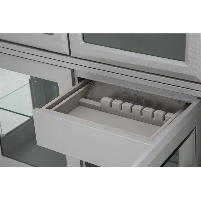 Michael Amini Melrose Plaza Contemporary Wood & Glass China Cabinet In Dove Gray 7 Michael Amini Melrose Plaza Contemporary Wood & Glass China Cabinet In Dove Gray - Image 5