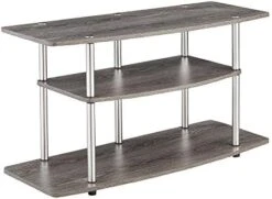 Convenience Concepts Designs2Go 3-Tier Wide TV Stand, White -Amazon Store 412MQokDbPL. AC