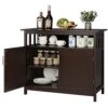 ITUSUT Buffet Cabinet, Kitchen Sideboard With Storage, Freestanding Side Accent Cabinet with 2 Doors, Coffee Bar Cabinet for Living Room, Hallway, Bathroom Brown -Amazon Store 412OZLqjCWL