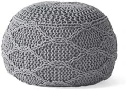 Christopher Knight Home Morven Pouf, Ivory -Amazon Store 412QOiKbJWL. AC