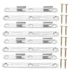 Uonlytech 4 Sets Bed Rail Fasteners Carassosories Metal Railing Headboard Brackets Furniture Bed Rail Connecting Fittings Bed Rail Support Brackets Bed Hook Silver Double Buckle Iron Pedal -Amazon Store 412QURHmdLL