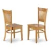 East West Furniture VAC-OAK-W Dining Chairs, Wood Seat -Amazon Store 412YnM29eaL