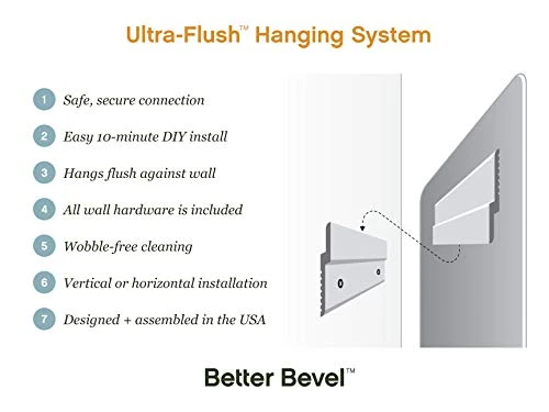 Better Bevel 24" X 36" Frameless Contemporary Oval Mirror | 1" Beveled Edge | Bathroom Wall Mirror 6 Better Bevel 24" X 36" Frameless Contemporary Oval Mirror | 1" Beveled Edge | Bathroom Wall Mirror - Image 4