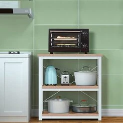 AZL1 Life Concept Rack Utility Microwave Oven Stand Workstation Shelf, 23.7inch Movable 3 Tier Kitchen Cart,Light Walnut 13 AZL1 Life Concept Rack Utility Microwave Oven Stand Workstation Shelf, 23.7inch Movable 3 Tier Kitchen Cart,Light Walnut -Amazon Store 412m3vR5q3L