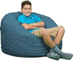 ULTIMATE SACK 3000 (3 Ft.) Bean Bag Chair: Giant Foam-Filled Furniture - Machine Washable Covers, Durable Inner Liner, 100% Virgin Foam. Comfy Bean Bag Chair. (Electric Blue, Suede) 30 ULTIMATE SACK 3000 (3 Ft.) Bean Bag Chair: Giant Foam-Filled Furniture - Machine Washable Covers, Durable Inner Liner, 100% Virgin Foam. Comfy Bean Bag Chair. (Electric Blue, Suede) -Amazon Store 412qe2cs HL. AC