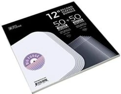 BIG FUDGE Vinyl Record Sleeves Bundle - 50x Record Outer Sleeves Plus 50x Record Inner Sleeves - Crystal Clear Album Sleeves And Rounded Acid Free LP Sleeves For 12" Records -Amazon Store 412tHgv945L. AC