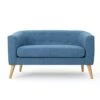 GDFStudio Christopher Knight Home Bridie Mid-Century Modern Loveseat, Muted Blue Fabric -Amazon Store 412uGOFPfgL