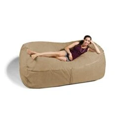 Jaxx 7 Foot Giant Bean Bag Sofa, Camel 10 Jaxx 7 Foot Giant Bean Bag Sofa, Camel -Amazon Store 412uccRSAQL