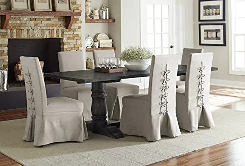 Progressive Furniture Muse Rectangular Dining Table, 88" W X 40" D X 30" H, Weathered Pepper 6 Progressive Furniture Muse Rectangular Dining Table, 88" W X 40" D X 30" H, Weathered Pepper - Image 4