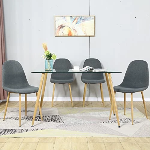 WENYU Dining Chairs Set Of 4, Mid Century Dining Room Chairs Kitchen Chairs, Upholstered Accent Chairs For Living Room 8 WENYU Dining Chairs Set Of 4, Mid Century Dining Room Chairs Kitchen Chairs, Upholstered Accent Chairs For Living Room - Image 6