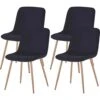 Asunflower Velvet Kitchen Side Chair Set Of 4 Black Kitchen Dining Room Chair Padded Dining Chairs With Metal Legs -Amazon Store 4139F8FJI8L
