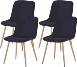 Asunflower Velvet Kitchen Side Chair Set Of 4 Black Kitchen Dining Room Chair Padded Dining Chairs With Metal Legs -Amazon Store 4139F8FJI8L. AC