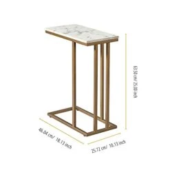 Versanora - Marmo C Shape Table - Faux Marble /Brass 9 Versanora - Marmo C Shape Table - Faux Marble /Brass -Amazon Store 4139rWoHReL