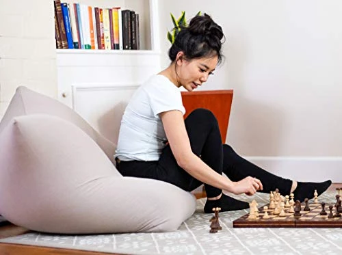 Yogibo Mini Bean Bag, Small Beanbag Chair For Kids, Teens And Adults, Great For Meditation And Sitting, Fibead Filling Conforms To Body, Washable, Removable Cover, Light Grey 6 Yogibo Mini Bean Bag, Small Beanbag Chair For Kids, Teens And Adults, Great For Meditation And Sitting, Fibead Filling Conforms To Body, Washable, Removable Cover, Light Grey - Image 4