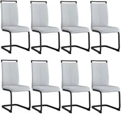 Baysitone Modern Dining Chairs Set Of 4, Side Dining Room Chairs, Kitchen Chairs With Faux Leather Padded Seat High Back, Chairs For Dining Room,Kitchen, Living Room Light Grey -Amazon Store 413JQA3a8KL. AC