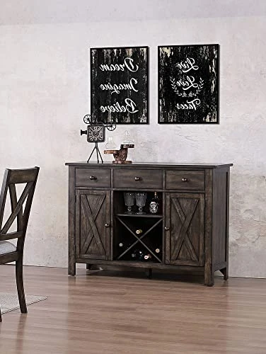 Pilaster Designs Indoor Home Decorative Furniture Itta Brown Wood Buffet Server With Wine Storage 3 Pilaster Designs Indoor Home Decorative Furniture Itta Brown Wood Buffet Server With Wine Storage
