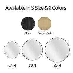 UMZODO 30 Inch Circle Wall Mirror, Brushed Black Metal Framed Round Mirror For Bathroom Vanity, Bedroom Decor, Living Room, Entryway 20 UMZODO 30 Inch Circle Wall Mirror, Brushed Black Metal Framed Round Mirror For Bathroom Vanity, Bedroom Decor, Living Room, Entryway -Amazon Store 413LbWhvf8L