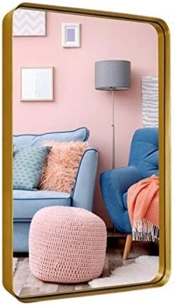 24"x36" Black Bathroom Mirror, Upgrade Metal Frame Wall Mounted With Rounded Corner For Entryways, Living Rooms 23 24"x36" Black Bathroom Mirror, Upgrade Metal Frame Wall Mounted With Rounded Corner For Entryways, Living Rooms -Amazon Store 413ML7LjcL. AC