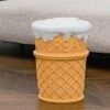 QQXX Simulated Food Footrest Stool, Resin Cartoon Garden Ottoman Foot Stool, Lightweight Creative Modern Accent Stool For Home Dining Room Decor (30x37cm(11.8x14.6), Ice Cream) -Amazon Store 413NBYIvLzL