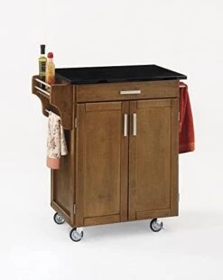 Homestyles Cuisine Kitchen Cart, Off White, Oak Top -Amazon Store 413VCcg1MkL. AC