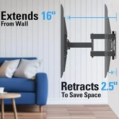 Mounting Dream TV Wall Mount Swivel And Tilt For Most 42-75 Inch TVs, Full Motion TV Mount TV Bracket With Articulating Arms, Max VESA 600x400mm And 100 LBS Loading, Fits 16" Woods Studs, MD2658 11 Mounting Dream TV Wall Mount Swivel And Tilt For Most 42-75 Inch TVs, Full Motion TV Mount TV Bracket With Articulating Arms, Max VESA 600x400mm And 100 LBS Loading, Fits 16" Woods Studs, MD2658 -Amazon Store 413ZbsJbdtL