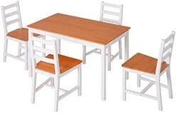 HOMCOM 5 Piece Dining Room Table Set, Wooden Kitchen Table And Chairs For Dinette, Breakfast Nook, Chestnut Brown 17 HOMCOM 5 Piece Dining Room Table Set, Wooden Kitchen Table And Chairs For Dinette, Breakfast Nook, Chestnut Brown -Amazon Store 413f4p1roBL. AC