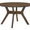 Homelegance Edam 52" Round Dining Table, Oak -Amazon Store 413gLtlrnaL