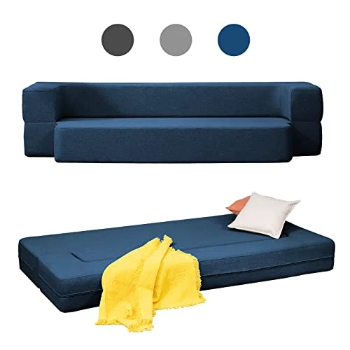 BALUS Folding Sofa Bed, Convertible Sleeper Sofa Bed Queen,Floor Couch Bed,Futon Sofa Bed Memory Foam Mattress,Floor Sofa Bed Twin For Living Room/Bedroom/Guest Room/Home Office,Navy Blue 3 BALUS Folding Sofa Bed, Convertible Sleeper Sofa Bed Queen,Floor Couch Bed,Futon Sofa Bed Memory Foam Mattress,Floor Sofa Bed Twin For Living Room/Bedroom/Guest Room/Home Office,Navy Blue