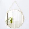 CoolXuan Round Hanging Mirror For Wall Gold 11.81” Circle Mirror With Chain Wall Mounted For Minimalist Home Decor… -Amazon Store 413tIY2RpZL