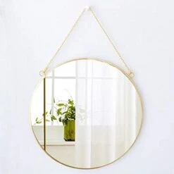 CoolXuan Round Hanging Mirror For Wall Gold 11.81” Circle Mirror With Chain Wall Mounted For Minimalist Home Decor… 24 CoolXuan Round Hanging Mirror For Wall Gold 11.81” Circle Mirror With Chain Wall Mounted For Minimalist Home Decor… -Amazon Store 413tIY2RpZL. AC