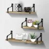 Haillusty Organize Your Space With Easy-to-Install Wood Wall Shelves - Perfect For Living Room Bathroom Kitchen And Office Storage - Set Of 3 Floating Shelves -Amazon Store 41451MnjLTL