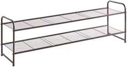 YMYNY Freestanding Shoe Racks, 3 Tiers Stackable & Adjustable Shoe Storage Shelf, Metal Wire Grid Shoe Organizer For 12-16 Pairs, For Entryway, Closet, Bedroom, Black, 26.8" L, UHXJ301B 17 YMYNY Freestanding Shoe Racks, 3 Tiers Stackable & Adjustable Shoe Storage Shelf, Metal Wire Grid Shoe Organizer For 12-16 Pairs, For Entryway, Closet, Bedroom, Black, 26.8" L, UHXJ301B -Amazon Store 4147xXUW5GL. AC